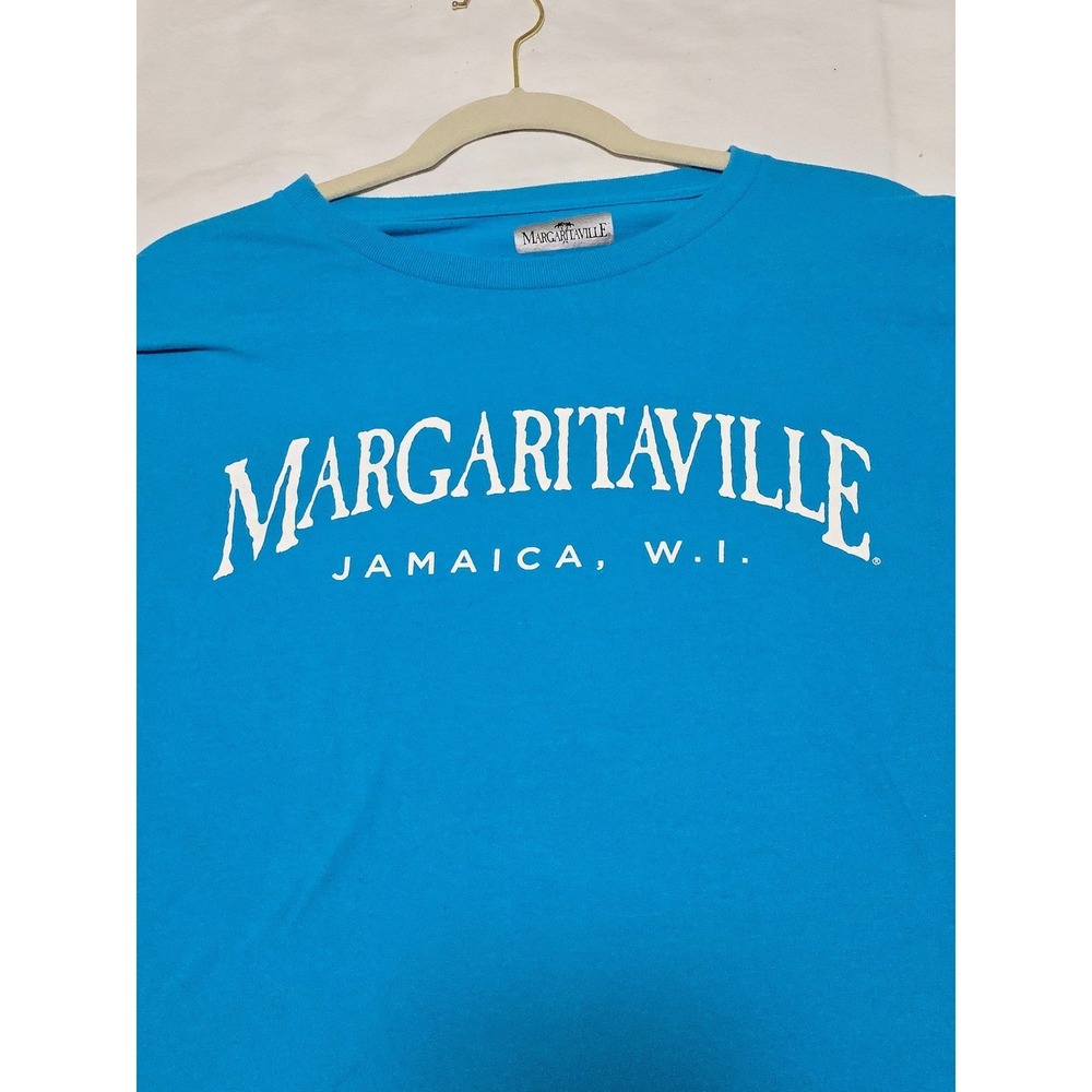 Margaritaville‎ Jamaica W.I. T Shirt Blue Graphic Tee Favorite Cozy Bright /0125